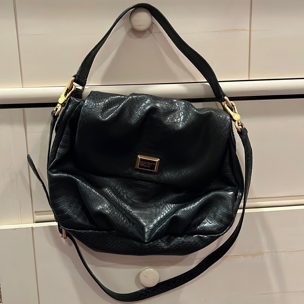 Marc Jacobs Snakeskin and Gold Shoulder/Crossbody Bag